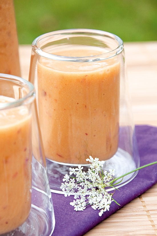 Milkshake pêche abricot