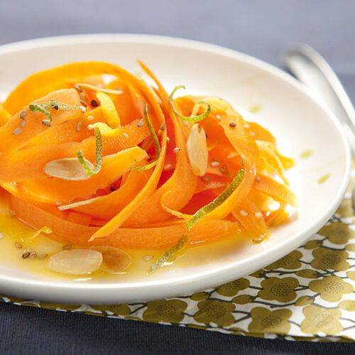 Tagliatelles de carottes primeurs, sauce à l'orange : Découvrez