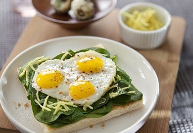 Croque-madame aux épinards