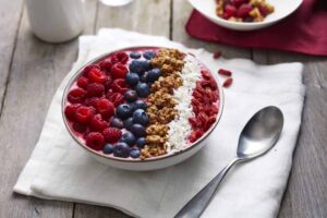 Smoothie bowl aux framboises