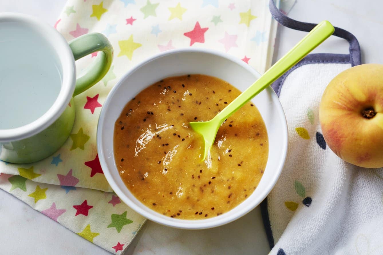 Compote pêche kiwi Découvrez nos recettes