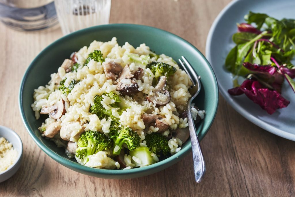 Risotto brocolis et champignons