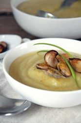 Mouclade de topinambours au curry