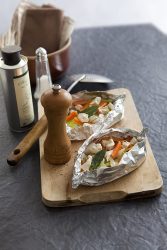 Papillote de poule au pot