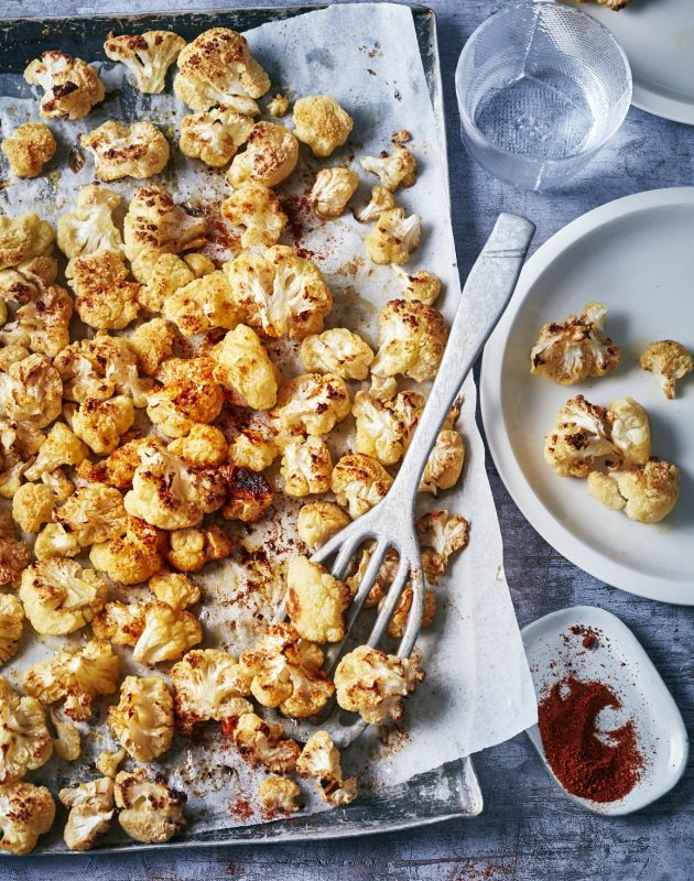 Fleurettes de chou-fleur rôties au four huile d’olive beurre et paprika