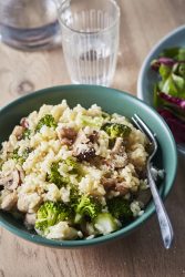 Risotto brocolis et champignons