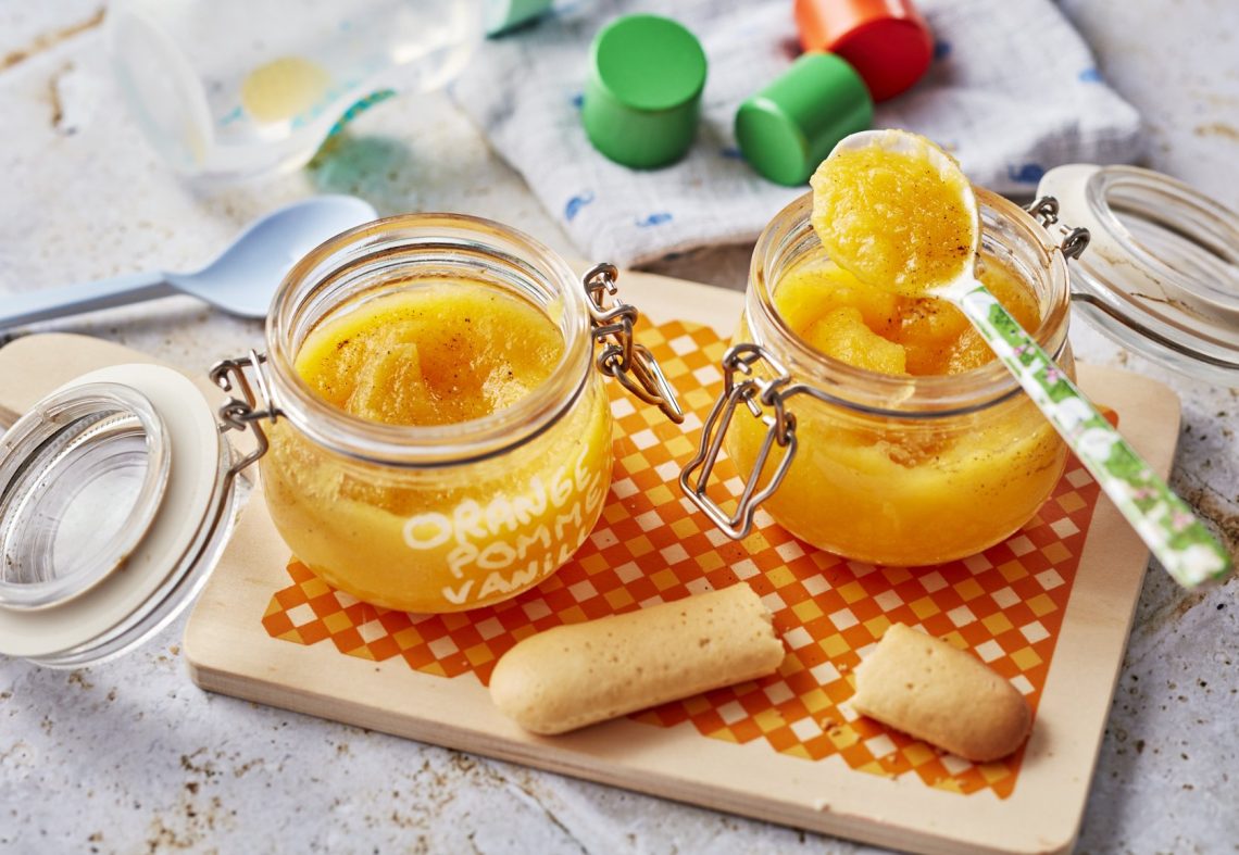 Compote orange, pomme, vanille Découvrez nos recettes