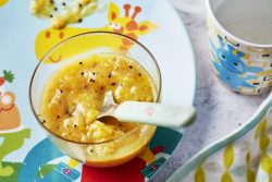 Compote de kiwi, orange, banane