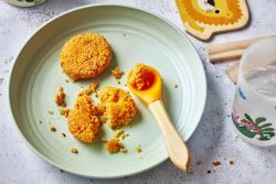 Galettes tomates, carottes, semoule