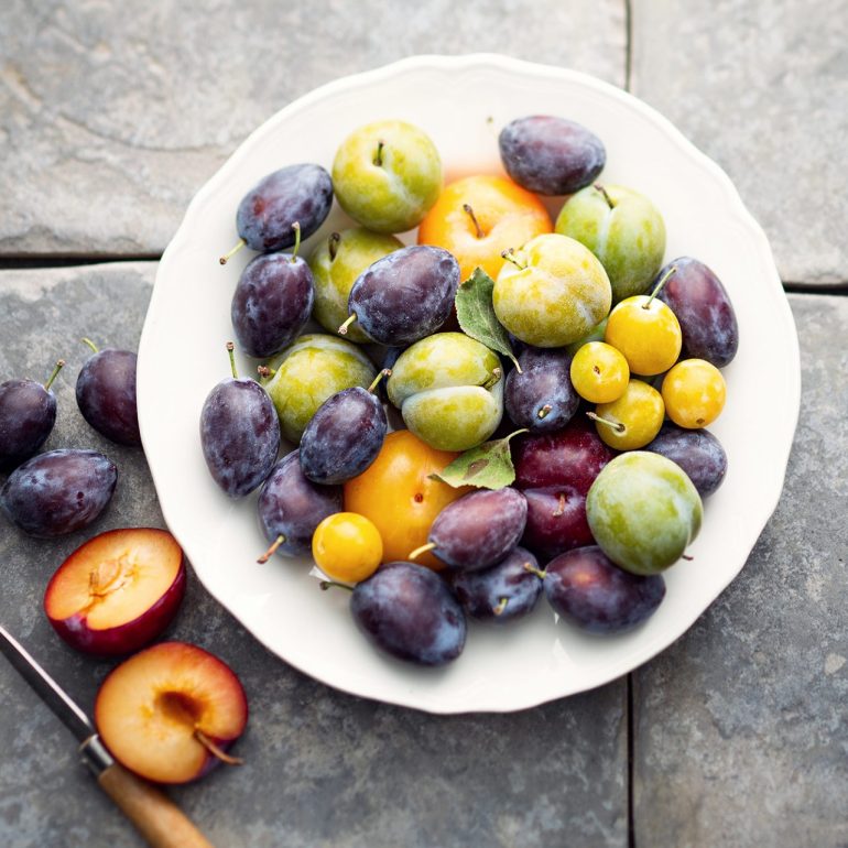 Différentes variétés de prunes