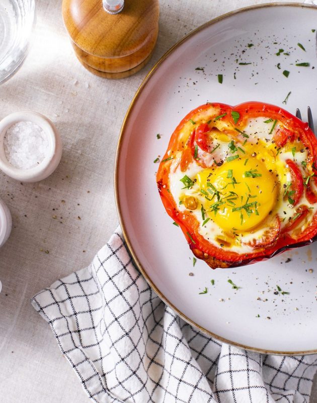 Œuf cocotte poivron