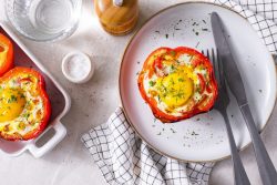 Œuf cocotte poivron