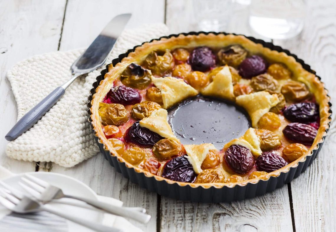 Tarte soleil aux prunes